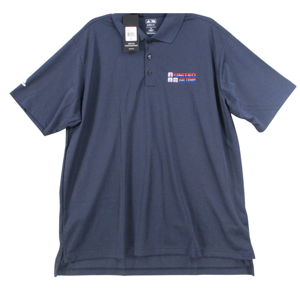Adidas Golf Mens Climalite Polo Shirt XL Navy Blue United Air Temp A130 NEW